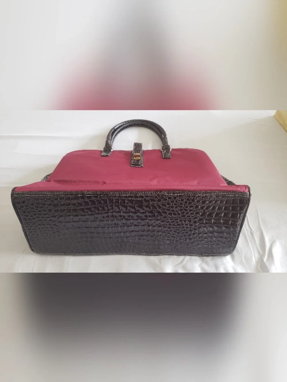 Samantha Brown Burgundy Overnight CarryAll Weekender Laptop Travel Bag Excellent - Picture 14 of 16